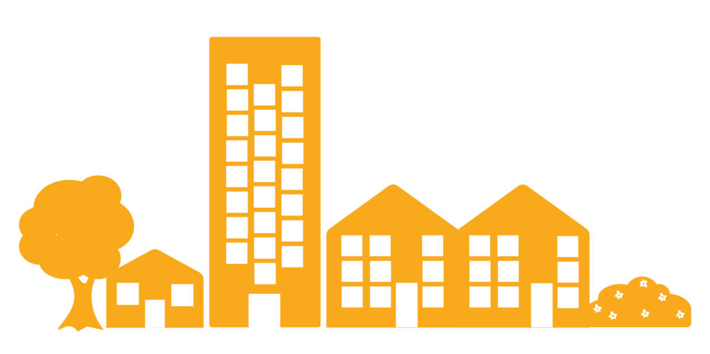 Houses and flats illustration
